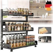 Küchenregal arbeitsplatte Gewürzregal Tischregal Etagenregal 3Ebenen Metall 45kg