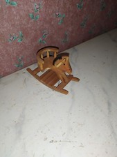 Nostalgie Schaukelpferd Kinderzimmer Kaufladen-Puppenhaus-Puppenstube 1:12