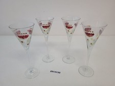 4 Sekt-Flöten Emaille-Malerei