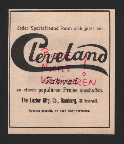 Hamburg werbung 1898 the - hamburg,, 1898,