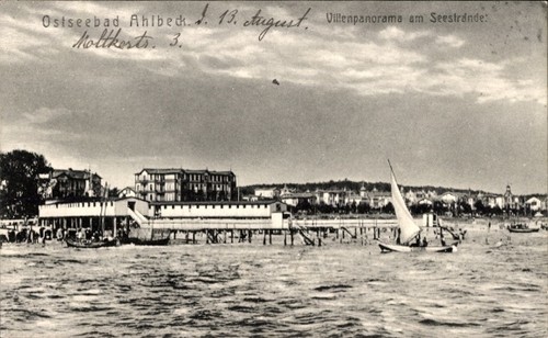 Ostseebad ahlbeck auf - ak,