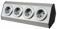 4 fach 45° Steckdosenblock