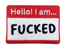 Lustiger Namensschild Patch |