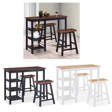 3-tlg. Bar Set Bartisch und 2