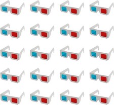 3D Brille 20 Paar Papier rot