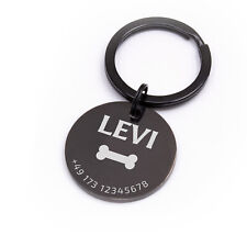 Hundemarke mit Gravur Edelstahl 25mm, Dogtag Anhänger Hunde, Welpe & Katzen