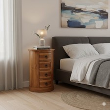 Nachttisch Rund 4 Schubladen