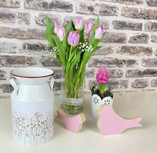 Milchkanne Kanne Vase Deko Landhaus Garten Terrasse Balkon Blumen