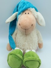Nici Jolly Mäh Schaf Sleepy Plüschtier Schlafmütze Frosch Hausschuhe ca 40 cm
