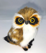 Dekofigur Figur Eule Waldtiere Kauz Kunstfell Fakefur Herbst Winter Wald Wild