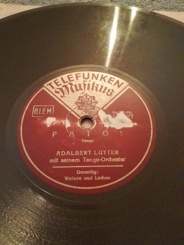 Telefunken schellackplatte - telefunken,