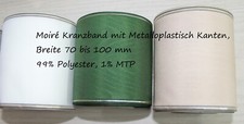 5 Meter Kranzband Schmuckband Satinband teils Lurex