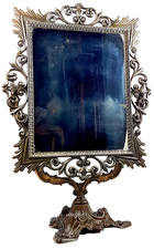 antike Spiegel gotisch bronze groß Frankreich c.a 1890 Drehmechanismus 360°