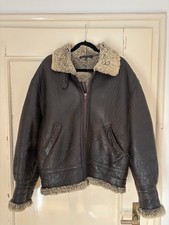 Shearling Lammfell Lederjacke, Pilotenjacke, B-3, Vintage