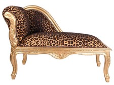 Canapé Recamiere Leopard gold