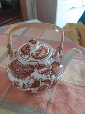 WAKU schöne ältere TEEKANNE Asia-Style Deckel H 13cm wärmebeständig dekorativ ra