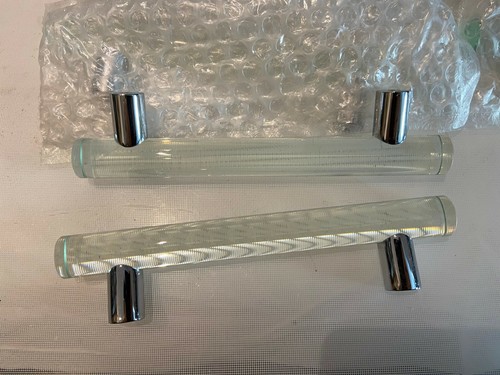 Glas kristall möbelgriff - 1x,