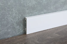 Sockelleiste Fußleisten Bodenleiste weiß 70mm aus hochfestem Kunststoff stoßfest