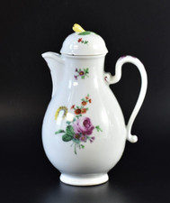 Alt Wien Porzellan Kanne Blumendekor Birnenknauf Handgemalt 1803