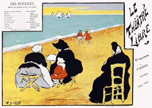 Vintage-Strandszene-Wandkunst