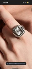 Fossil UhrenRing Verstellbar Edelstahl Silber Damen Herren Unisex