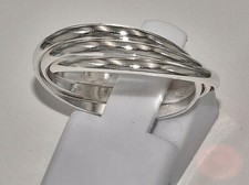 Sterling Silber 925 Dreifachring Dreierring beweglich 3 Ringe Wickelring 3x2 mm