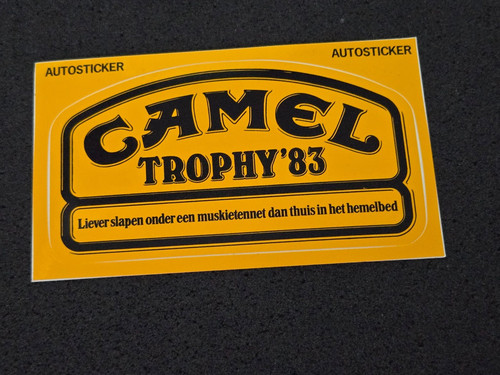 Camel trophy 1983 sticker - trophy,