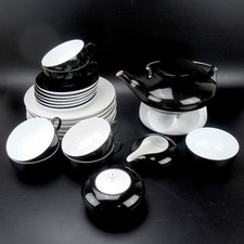 Arzberg Porzellan Teeservice Serie Teaworld Rio Ulrike Brögel Design Black White