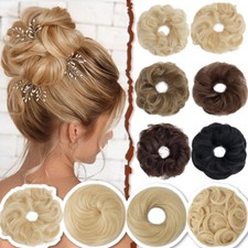 Haarteil Haargummi Haarknoten 100% Remy Echthaar Haarverlängerung Bun Updo Dick