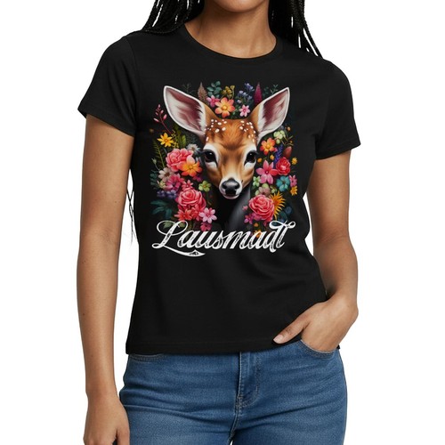 Lausmadl reh mit blumen - blumen, dirndl