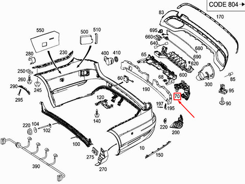 New mercedes benz w212 rear - new,