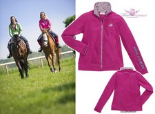 Equi Thème Dolce Flower Polarfleecejacke Damen Reitjacke Fuchsia pink Gr. S