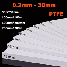0,2mm - 30mm starke weiße PTFE Platte Hartplastikplatte DIY verschiedene Größen
