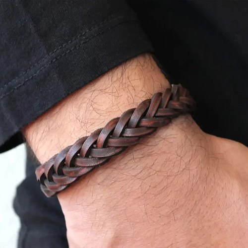 Herren armband leder - herren, –