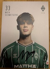 Werder Bremen Autogrammkarte - Mick Schmetgens - 25/26 - Fehldruck - Signiert
