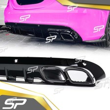 C63s Optik Heckdiffusor Diffusor Auspuff Schwarz für Mercedes W205 S205 Seriens.