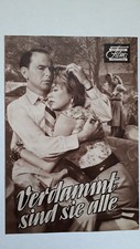 Das neue Film-Programm Verdammt sind sie alle - Faltblatt DNF von 1958 TOP Z0-1