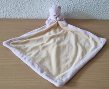 TCM Tchibo Schmusetuch Schnuffeltuch Kuscheltuch Bär rosa/gelb gestreift