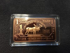 1 Unze Kupferbarren USA Elch