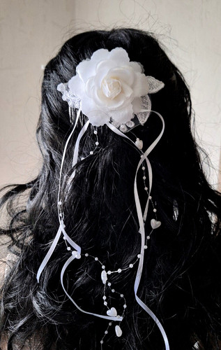 Kopfschmuck haarschmuck weiß - haarschmuck,