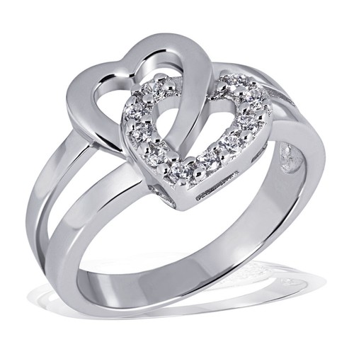 Goldmaid ring zwei herzen 925 - ring,