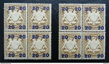 Bayern Mi 177 I+II ** , 4er Block , Freimarke Staatswappen auf Ornament