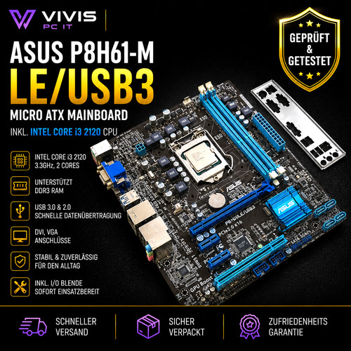 Asus p8h61 usb3 mainboard - le/usb3,