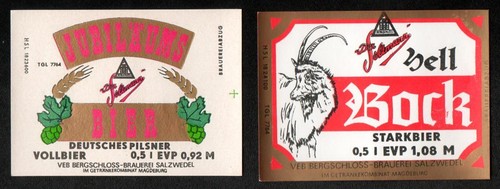 Ddr bieretiketten salzwedel - ddr,