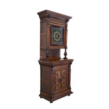 Buffetschrank antik Küchenschrank Gründerzeit Eichenholz 1-türig B:95 cm -11761-