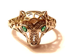 Panther Ring Silber 925 mit