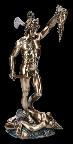 Perseus figur besiegt medusa - medusa,