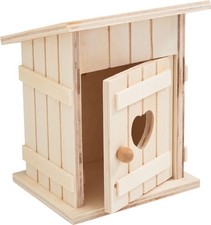 VBS Mini Toilettenhäuschen 8x6x10cm Miniatur WC Toilettenhaus Haus Toilettensitz