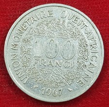 100 Francs 1967 West Afrika Paris Münze Coin