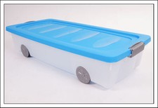 Unterbettkommode mit Rollen 40 L - Unterbettbox Rollenbox Spielzeugkiste Rollbox